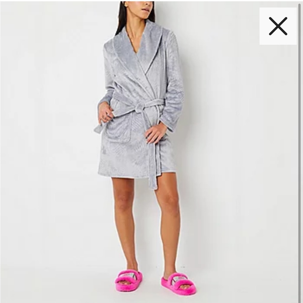 Juicy By Juicy Couture Womens Long Sleeve Short Length Robe